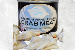 Canned Swimming Crab Meat product display from Vietnam