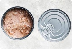 Canned Tuna products displayed for export from Vietnam