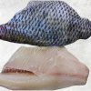 Vietnam Frozen Black Tilapia Fillet Skin On neatly displayed for buyers