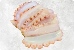 Frozen Boiled Octopus Tentacles Open Cut Sushi Display from Vietnam
