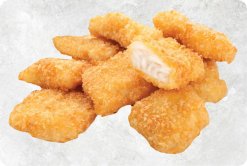 Vietnam Frozen Breaded Pangasius Nugget (Swai Fish) Displayed for Export Showcase