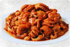 Vietnam Frozen Grill Seasoned Cut Octopus Product Display