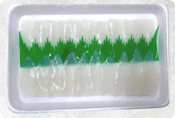 Vietnam Frozen Loligo Squid Fillet Slice Sushi Displayed for Export Showcase