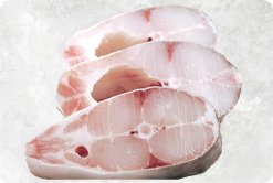 Frozen Pangasius Steak (Swai Fish) Display from Vietnam