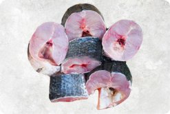 Vietnam Frozen Snakehead Fish Steak displayed for product showcase