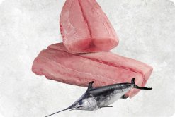 Vietnam Frozen Swordfish Loin And Chunk premium display for seafood buyers