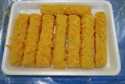 Vietnam Frozen Breaded Pangasius Finger (Swai Fish) After Coating Stage