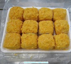 Vietnam Frozen Breaded Pangasius Nugget (Swai Fish) After IQF Freezing Process