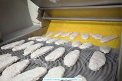 Frozen Breaded Pangasius Portion (Swai Fish) Coated in Batter in Vietnam Factory