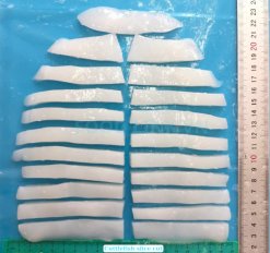 Vietnam Frozen Cuttlefish Slice Cut After Slicing Process