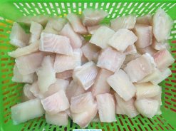 Frozen Pangasius Cube After IQF Process in Vietnam – Batch 1