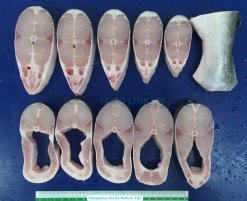 Frozen Pangasius Steak (Swai Fish) Before IQF Processing in Vietnam