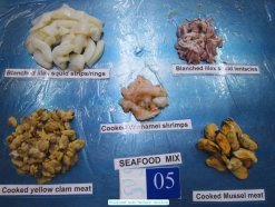 Frozen Seafood Mix ingredients prepared in Vietnam before blending – image 1