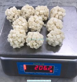 Frozen Shrimp Cubic Crouton after IQF Freezing in Vietnam