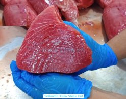 Vietnam Frozen Yellowfin Tuna Steak Sliced for Packaging