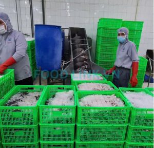 Fish meat separation process monitoring in seafood quality control