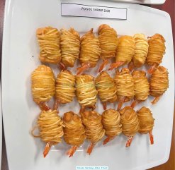 Vietnam Frozen Potato Shrimp After IQF Freezing Stage