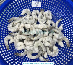 Vietnam Frozen Raw PDTO Black Tiger Shrimp After IQF Freezing