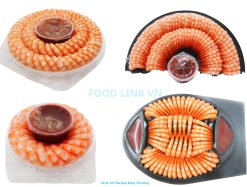 Vietnam Frozen Shrimp Ring With And Without Sauce Cooked PDTO Shrimp After IQF