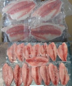 Vietnam Frozen Tilapia Fillet Shallow Skinned packed after IQF freezing