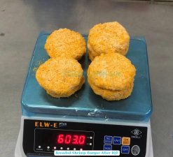 Frozen Breaded Shrimp Burger Vietnam After IQF Freezing
