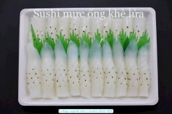 Vietnam Frozen Grilled Loligo Squid Fillet Slice Sushi After IQF Processing
