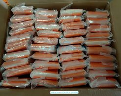 Vietnam Frozen Imitation Crab Stick final product in bags and cartons