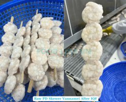 Vietnam Frozen Raw PD And PDTO Skewer Vannamei Shrimp After IQF Processing