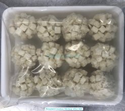 Frozen Shrimp Cubic Crouton Packed for Export from Vietnam