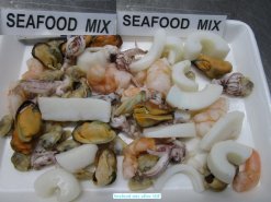 Frozen Seafood Mix after blending in Vietnam