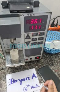 Gel strength testing of finished surimi in quality inspection