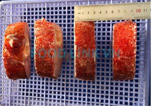 Size inspection of fish steak after IQF processing in Vietnam