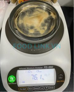 Finished surimi moisture testing in Vietnam QC service