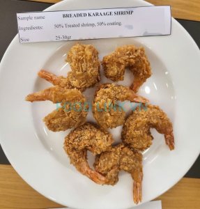 Frozen finished breaded shrimp ready for packing in Vietnam QC service