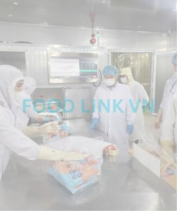 Quality inspection at Vietnam seafood facility with international client