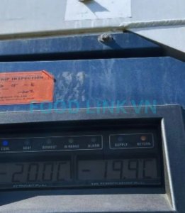 Pre-loading temperature check for container in seafood quality control Vietnam