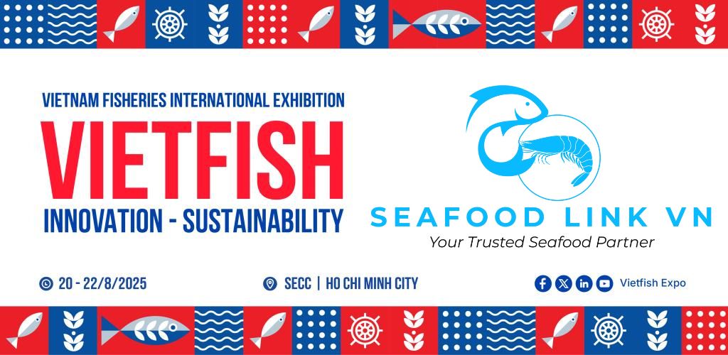 Vietnam seafood supplier at Vietfish 2025 showcasing premium products