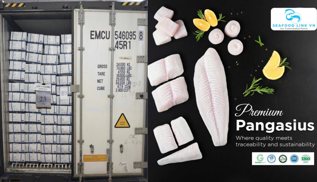Pangasius exporter Vietnam export container loading